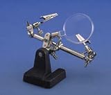 DOUBLE CLAMP W/STAND + MAG - Double Clamp with Stand and Magnifier, Aven Tools - Model 47743-114