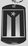 PUERTO RICO PR FLAG Dog Tag Necklace