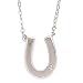 Silver and Diamond Horse Shoe Necklace, 18 D.01ctw.