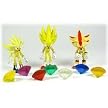 Sonic the Hedgehog Action Figure 3Pack Super Silver, Super Sonic Super Shadow Includes 7 Chaos Emeralds