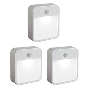 Mr Beams MB723 Mr Beams Battery-Powered All-Purpose Motion-Sensor LED Night Light, 3-Pack