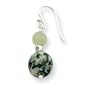 Sterling Silver Green Moss Agate Green Quartz Earrings - JewelryWeb