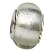 LovingtheBead © 'Ice Dance' Murano Glass Foil Slide-on & Slide-Off Bead Charm