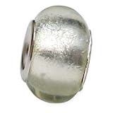 LovingtheBead © 'Ice Dance' Murano Glass Foil Slide-on & Slide-Off Bead Charm