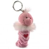 Eigenschaften Nici / Nici Flibbie, Raupe, Schlüsselanhänger, pink, mit aufgesticktem Herz, 10cm