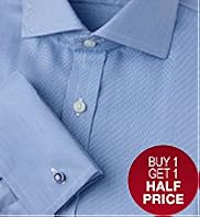 Sartorial Pure Cotton Fine Ribbed Shirt