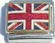 Clearly Charming Great Britain Flag Italian Charm Bracelet Link