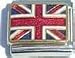 Jewelry : Clearly Charming Great Britain Flag Italian Charm Bracelet Link