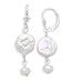 Coin Cultured Freshwater Pearl/Dangle Lever Earrings