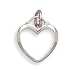 Rhodium Plated Small Cut Out Heart Pendant