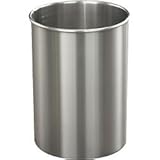IMAGE OF Glaro Open Top Wastebasket: Satin Brass - 39 Gal - 29