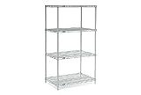 63'H Nexel Chrome Wire Shelving - 24'W X 14'D