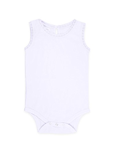 Colored Organics Baby Girls' Lucy Lace Organic Tank Bodysuit