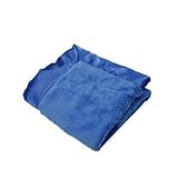 Elegant Baby Bright Blue Microfiber Security Blankies 20 x 20 With Silky Satin Back and Binding Trim