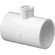 Charlotte Pipe & Foundry Pvc 02401 3300 Pvc Reducing Tee 1 X 1 X 3/4 - White