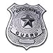 Silver / Nickel Full Size Metal Security GUARD Officer Star Center Uniform Badge Shield 2-1/2