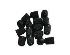 Black Plastic Tire Valve Caps, 40 Pack