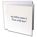 Funny Quotes And Sayings - My Indian name is Runs with Beer - Greeting Cards-6 Greeting Cards with envelopes