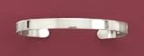 Sterling Silver Flat Cuff Bracelet, 5mm wide, Sized for 7-8 inch Wrist
