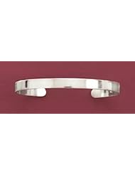 Sterling Silver Flat Cuff Bracelet, 5mm wide, Sized for 7-8 inch Wrist