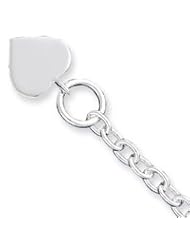 Sterling Silver Heart Bracelet QG1462-7.5"