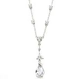 Sterling Silver Crystal Bridal Necklace