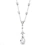 Sterling Silver Crystal Bridal Necklace