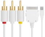Composite Av Cable + USB for Iphone 3g( (Work with Firmware Version 2.2) 2g, Ipod Nano 3g /4g , Ipod Touch 1g 2g, Classic