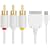 Composite Av Cable + USB for Iphone 3g( (Work with Firmware Version 2.2) 2g, Ipod Nano 3g /4g , Ipod Touch 1g 2g, Classic