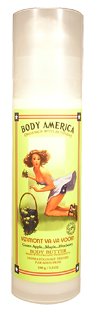 BODY AMERICA Vermont Va Va Voom Green Apple, Maple, & Blueberry Body Butter on the Go Pump 3.5oz/100g