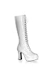 EXOTICA-2020, 4 Inch Heel Full Lace Up Knee High Boots.