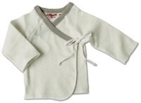 Sckoon Organic Cotton Newborn Short Kimono Brown Edge - Size 3-6 Months