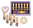 Melissa & Doug Deluxe Wooden Happy Handle Stamp Set