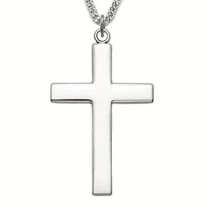 1 1 2 Sterling Silver Cross Necklace With