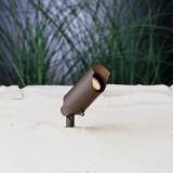 Kichler Lighting 15384BBR 12-Volt Low Voltage Mini-Accent Light with Heat Resistant Flat Glass Lens, Bronzed Brass