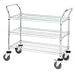Quantum Storage Systems WRC-1842-3 3-Tier Wire Utility Cart, 3 Wire Shelves, Chrome Finish, 18" Width x 42" Length x 37-1/2" Height