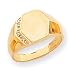 14k Diamond signet ring - Size 10