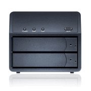 Sans Digital MobileSTOR MS2U+B 2 Bay SATA to USB 2.0 JBOD Hard Drive Storage Enclosure (Black) - Retail