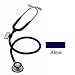 INDICATIONS: MDF Deluxe Dual Head Stethoscope is a modified Dual-Head that resembles the performance of the MDF Stainless Steel Dual-Head, MDF777. The Bowles and deep cone-shaped Bell with a full-rotation Acoustic Valve Stem and enclosed Headset Spring provide sensitive acoustics and professional performance at an affordable price. Chestpiece: Lightweight Dual-Head Chestpiece and Acoustic Valve Stem are constructed of aluminum and brass, respectively. The Diaphragm side is fitted with an Ultra-Thin Fiber Diaphragm and sealed by the Diaphragm Retaining Ring to produce optimum amplification and high frequency sound transmission of heart and lungs. The deep cone-shaped Bell detects acoustic sensitivity at low frequency sound transmission at 20-100 Hz. Both the Diaphragm and Bell are crowned with a non-chill durable PVC Diaphragm Retaining Ring and Bell Ring to provide greater patient comfort. ErgonoMax Headset: Chrome-plated brass Headset Tubes and enclosed Headset Spring provide superior acoustic transmission. Handcrafted Headset, equipped with the MDF ComfortSeal Eartips, provides the anatomic fit for extended usage comfort. Acoustic Tubing: Acoustic Tube in the Y-configuration is constructed of non-cracking, non-sticking high-density latex-free PVC. Accessories: Additional (2) ComfortSeal Eartips, (1) ultra-sensitive Diaphragm and (1) ID tag. Available in 6 Colors: BlackOut, Sleek, OM, NoirNoir, Abyss, Napa. Store Features: Genuine, new, unopened products. We don't sell used, expired, knock offs or copies. We donot charge separate for handling. Heavy weight items will have handling charges.Almost All Domestic Orders over $100 get Free Shipping. Conditions apply. No worry 7 day return policy (see policy pages for details). We respect your privacy. Hence we do not Spam your mail box. Image & Appearance may vary from the actual product. 