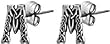 Celtic Letter "M" Pewter Stud Earrings