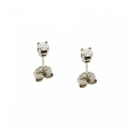 White Gold Diamond Stud Earrings 1/4 CT Pressure Back