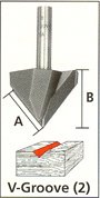 Vermont American 22726 7/8-Inch Carbide V-Groove Router Bit