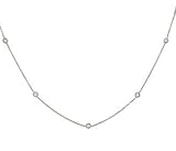 33 Round Bezel Diamond By the Yard Necklace .98cttw