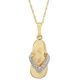 Diamond Accent Flip Flop Pendant