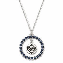 Tampa Bay Rays Spirit Crystal Logo Wreath Necklace