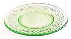 L.E. Smith Hobnail Glass Lime Green Plate
