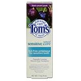 Toms of Maine Sensitive Care SLS-Free Antiplaque Toothpaste for Sensitive Teeth, Black Currant - 4 Oz