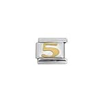 zoppini gold number 5 charm