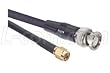 RG58C Coaxial Cable, SMA Male / BNC Male, 2.5 ft