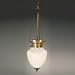 Hanging Antique Brass White Globe Fixture Medium Socket